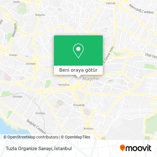 Tuzla Organize Sanayi harita