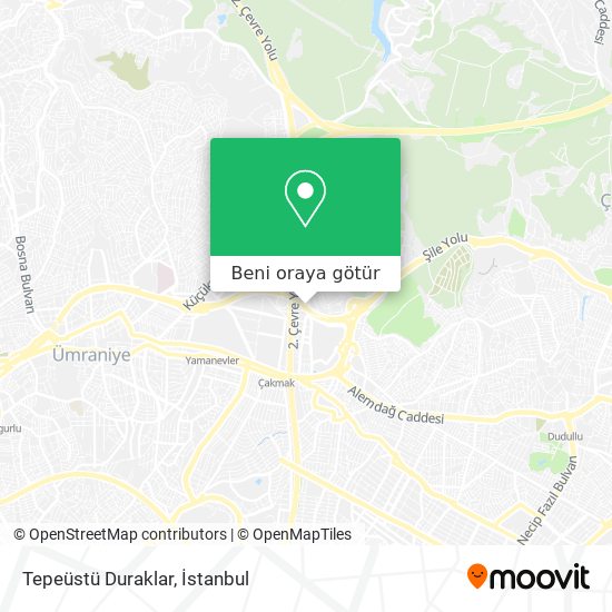 Tepeüstü Duraklar harita