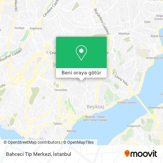 Bahceci Tip Merkezi harita