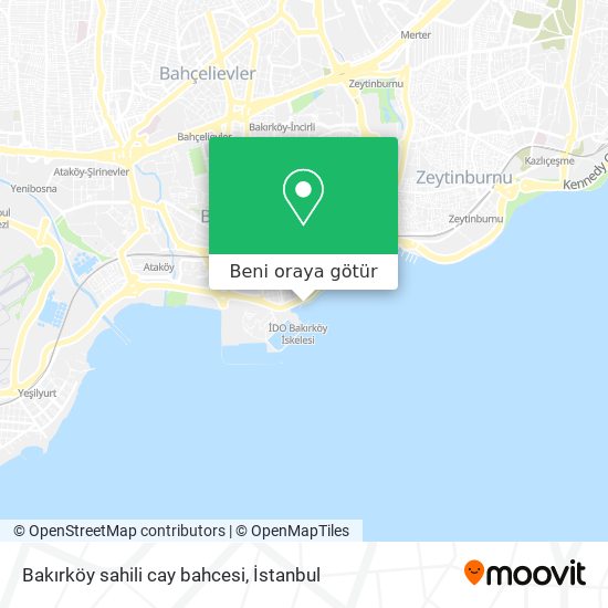 Bakırköy sahili cay bahcesi harita