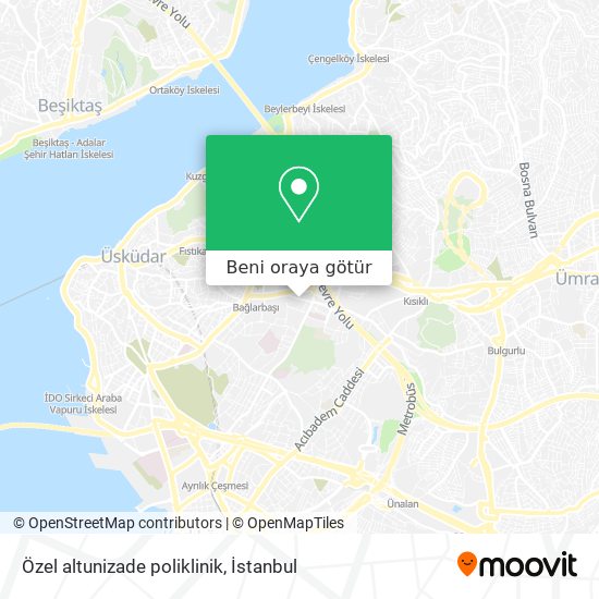 Özel altunizade poliklinik harita