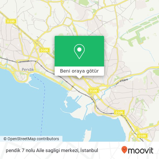 pendik 7 nolu Aile sagligi merkezi harita