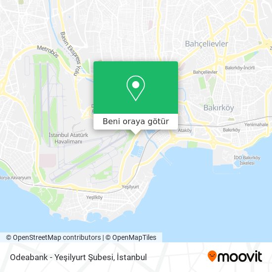 Odeabank - Yeşilyurt Şubesi harita