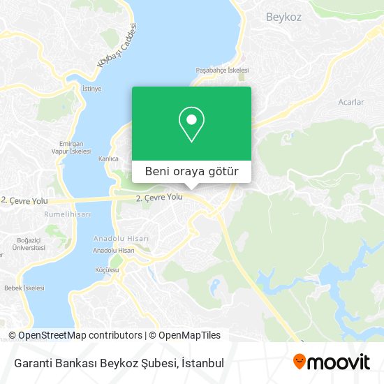 Garanti Bankası Beykoz Şubesi harita