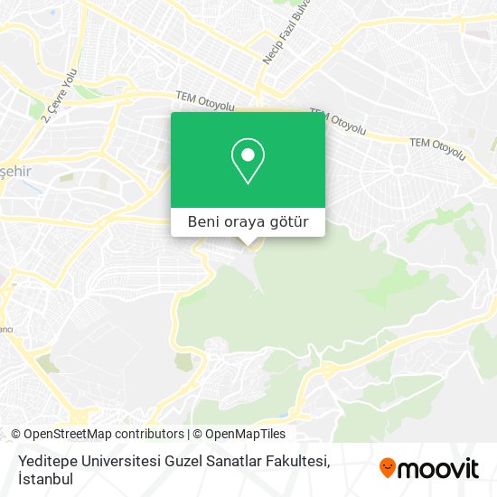 Yeditepe Universitesi Guzel Sanatlar Fakultesi harita