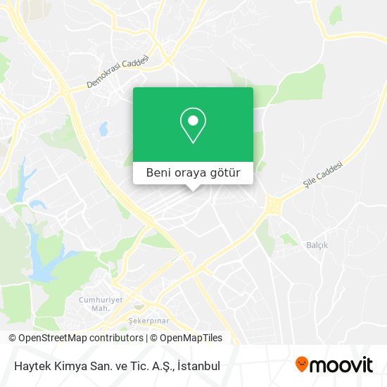 Haytek Kimya San. ve Tic. A.Ş. harita