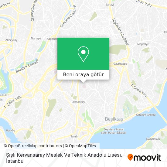 Şişli Kervansaray Meslek Ve Teknik Anadolu Lisesi harita