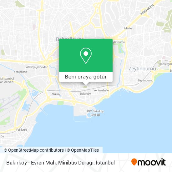 Bakırköy - Evren Mah. Minibüs Durağı harita