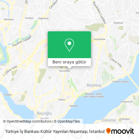 Türkiye İş Bankası Kültür Yayınları Nişantaşı harita