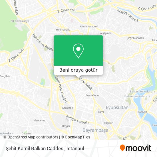 Şehit Kamil Balkan Caddesi harita