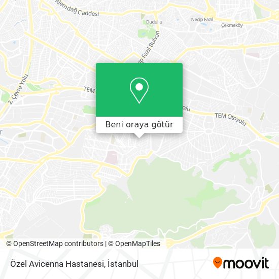 Özel Avicenna Hastanesi harita