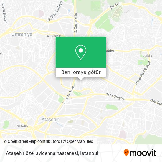 Ataşehir özel avicenna hastanesi harita