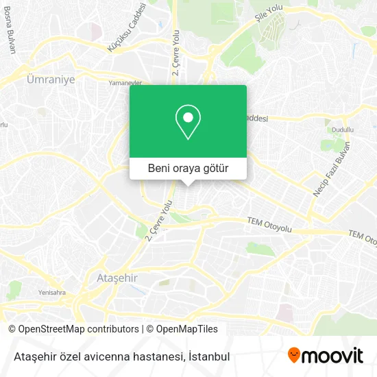 Ataşehir özel avicenna hastanesi harita