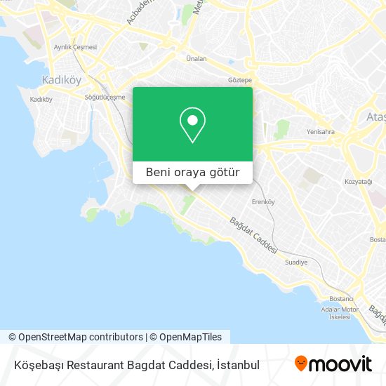 Köşebaşı Restaurant Bagdat Caddesi harita