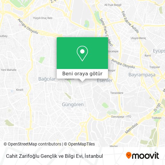 Cahit Zarifoğlu Gençlik ve Bilgi Evi harita
