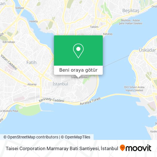 Taisei Corporation Marmaray Bati Santiyesi harita