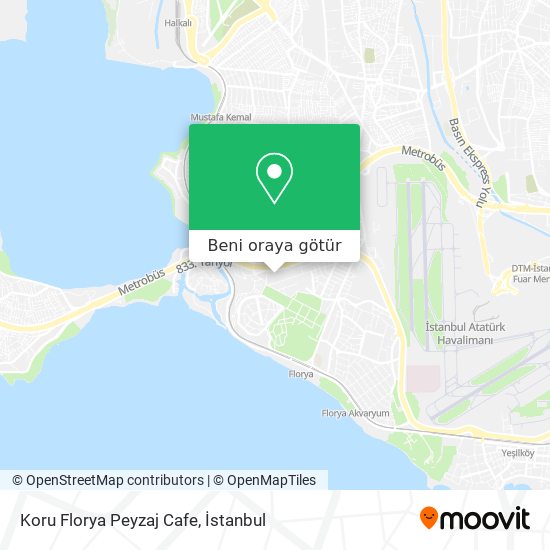 Koru Florya Peyzaj Cafe harita