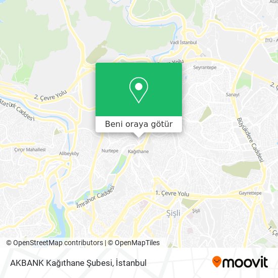 AKBANK Kağıthane Şubesi harita