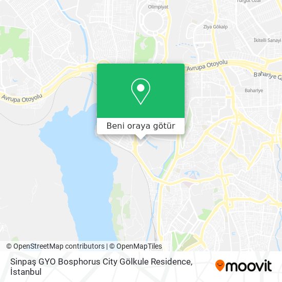 Sinpaş GYO Bosphorus City Gölkule Residence harita