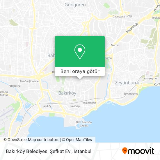 Bakırköy Belediyesi Şefkat Evi harita