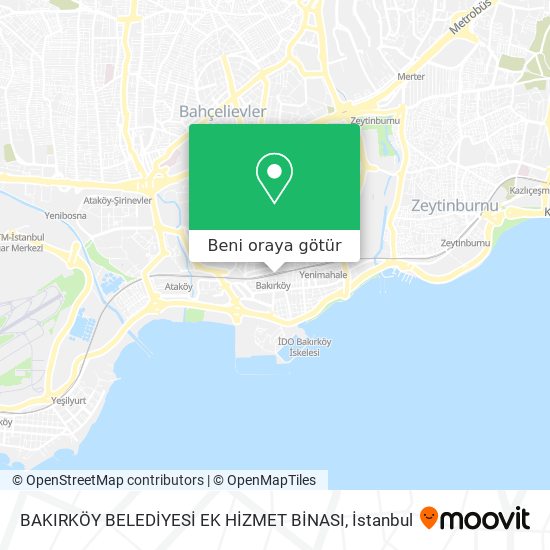 BAKIRKÖY BELEDİYESİ EK HİZMET BİNASI harita