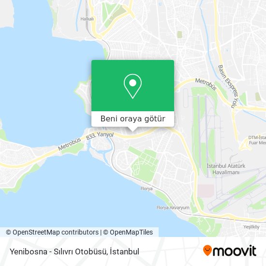 Yenibosna - Sılıvrı Otobüsü harita