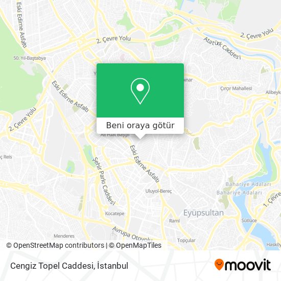 Cengiz Topel Caddesi harita