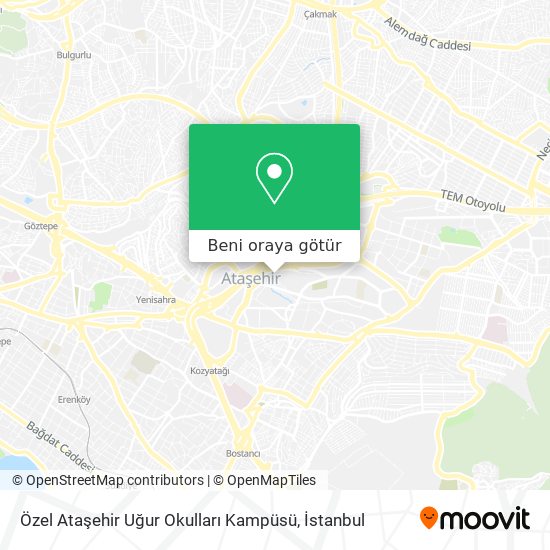 ozel atasehir ugur okullari kampusu atasehir nerede otobus minibus dolmus tren veya metro ile nasil gidilir