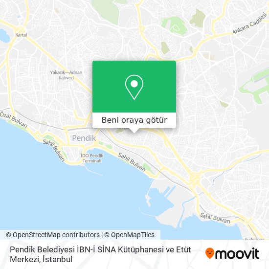 Pendik Belediyesi İBN-İ SİNA Kütüphanesi ve Etüt Merkezi harita