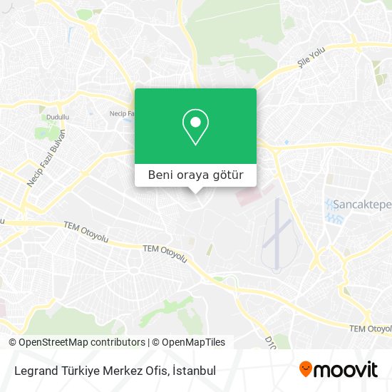 Legrand Türkiye Merkez Ofis harita