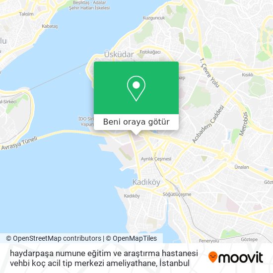 haydarpaşa numune eğitim ve araştırma hastanesi vehbi koç acil tip merkezi ameliyathane harita