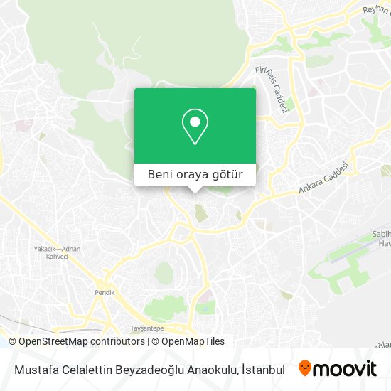 Mustafa Celalettin Beyzadeoğlu Anaokulu harita