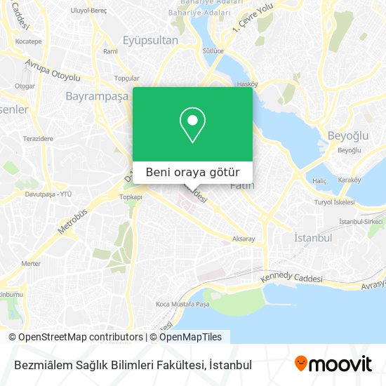 Bezmiâlem Sağlık Bilimleri Fakültesi harita