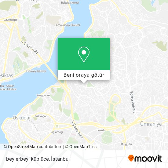 beylerbeyi küplüce harita