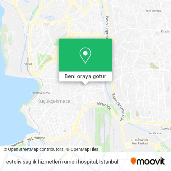 esteliv saglık hizmetleri rumeli hospital harita