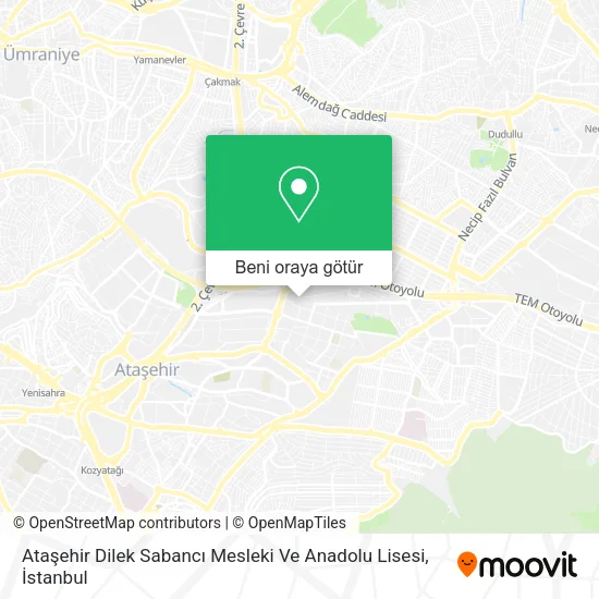Ataşehir Dilek Sabancı Mesleki Ve Anadolu Lisesi harita