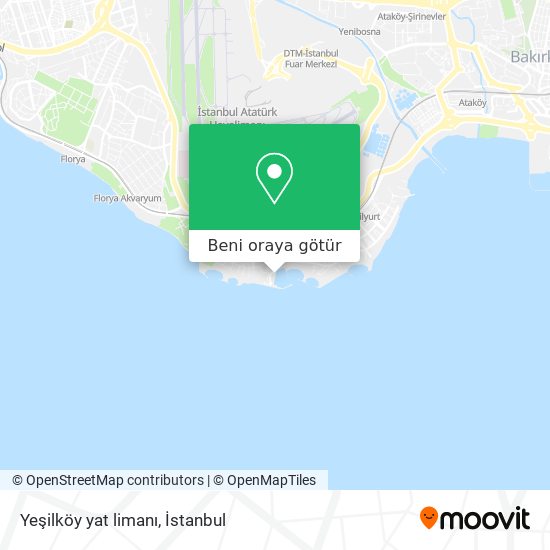 Yeşilköy yat limanı harita