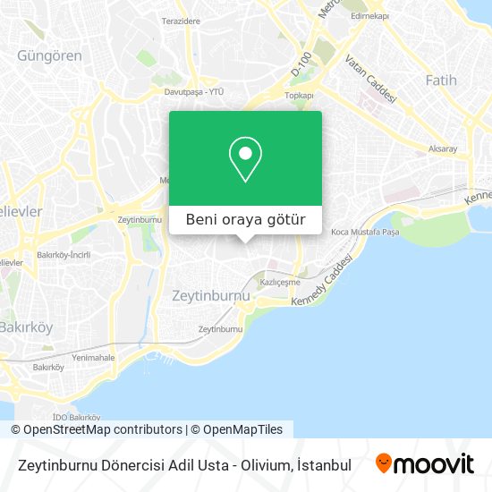 Zeytinburnu Dönercisi Adil Usta - Olivium harita