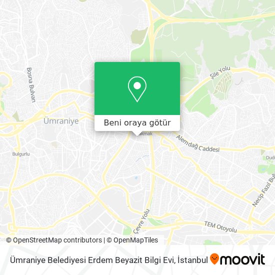 Ümraniye Belediyesi Erdem Beyazit Bilgi Evi harita