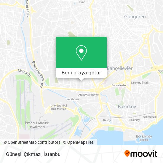 Güneşli Çıkmazı harita