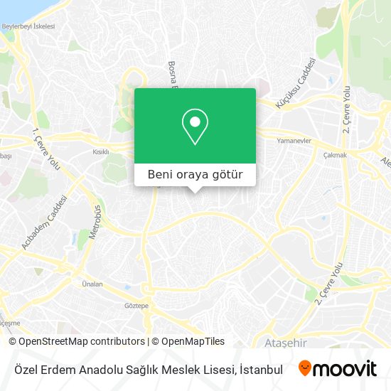 Özel Erdem Anadolu Sağlık Meslek Lisesi harita