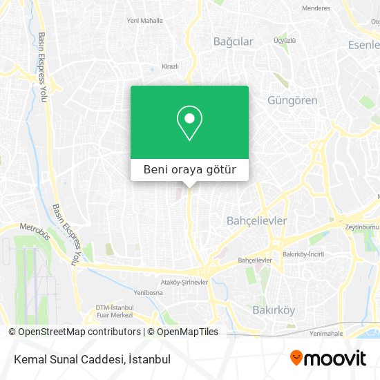Kemal Sunal Caddesi harita