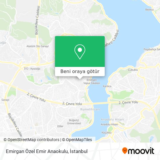 Emirgan Özel Emir Anaokulu harita