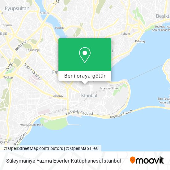 Süleymaniye Yazma Eserler Kütüphanesi harita