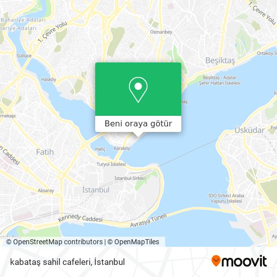 kabataş sahil cafeleri harita