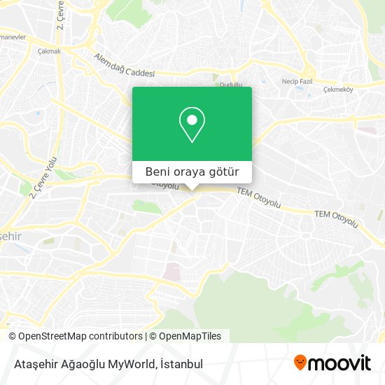 Ataşehir Ağaoğlu MyWorld harita