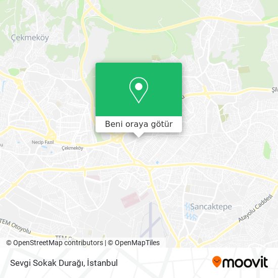 Sevgi Sokak Durağı harita