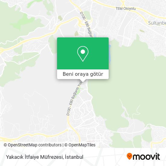 Yakacık İtfaiye Müfrezesi harita