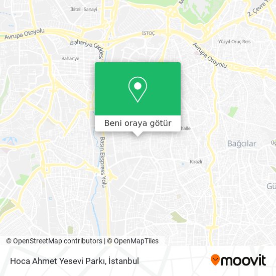 Hoca Ahmet Yesevi Parkı harita