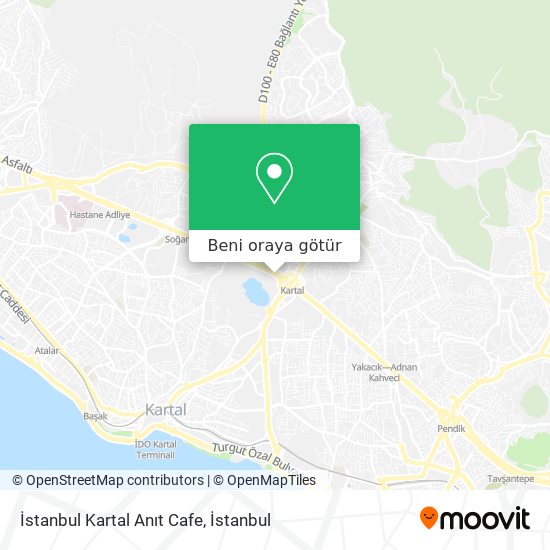 İstanbul Kartal Anıt Cafe harita